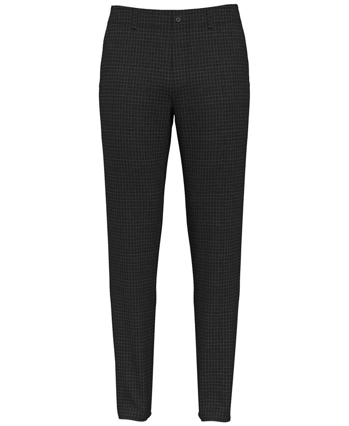 PGA TOUR Men's Flat Front Heathered Plaid Golf Pants Macy's