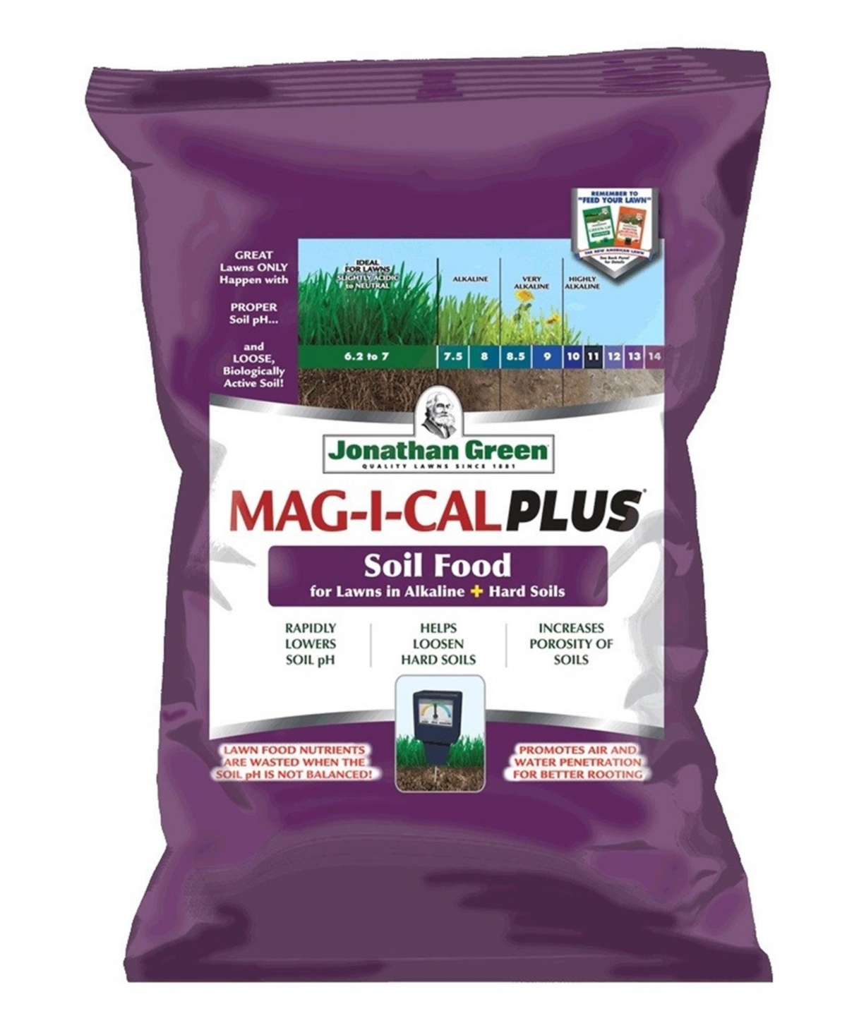 Mag-i-cal Plus for Lawns in Alkaline & Hard Soil, 54lb - Open Misce