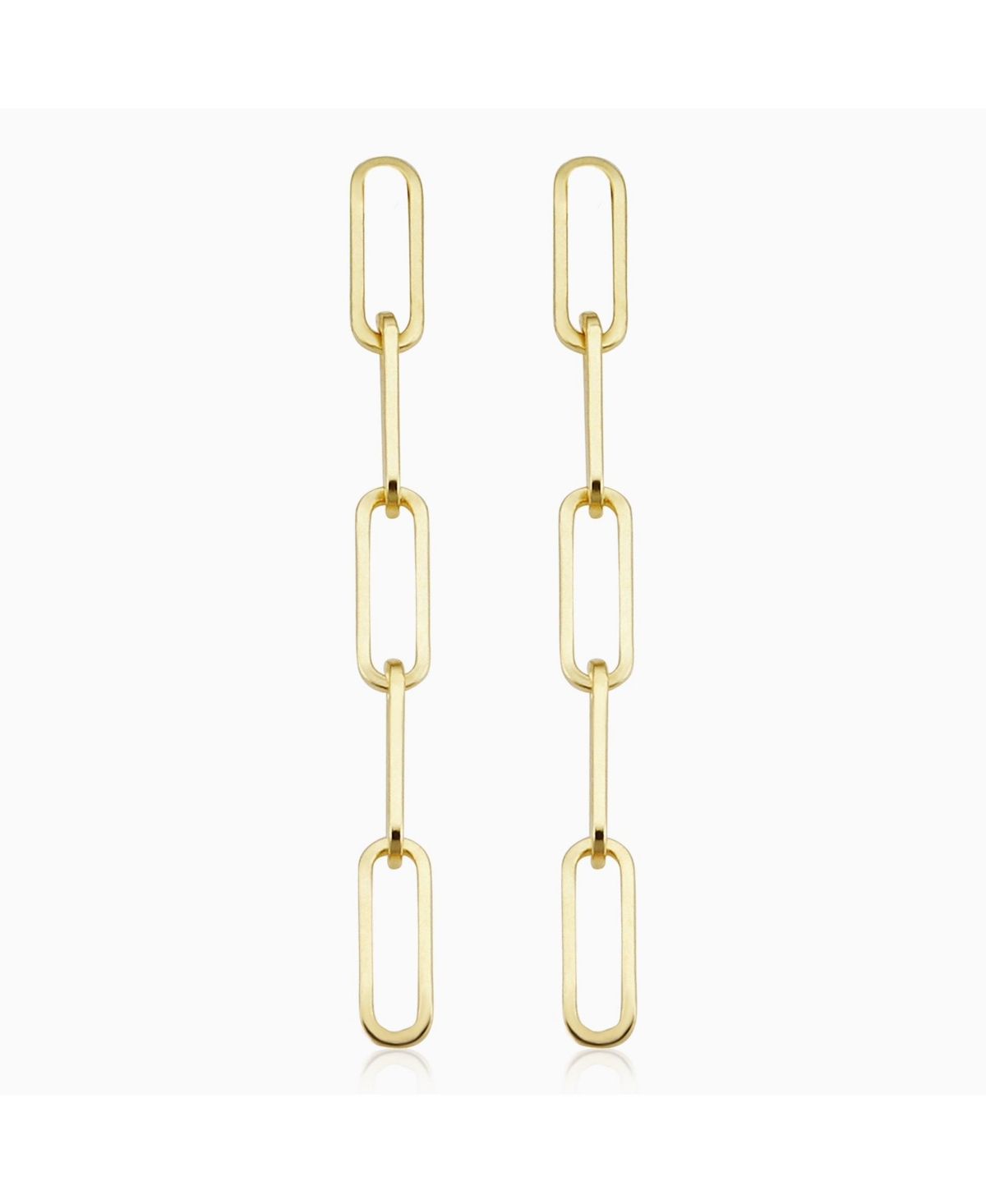 Oradina 14k Yellow Gold Venice Link Drop Earrings In Yellow Gold