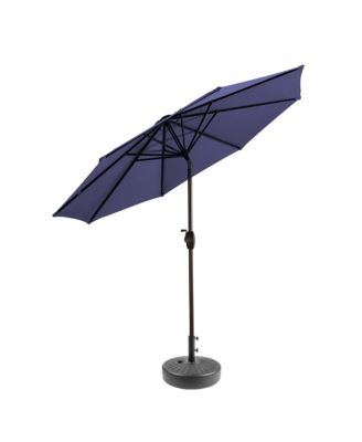 9 Ft Outdoor Patio Market Umbrella with Black Round Base