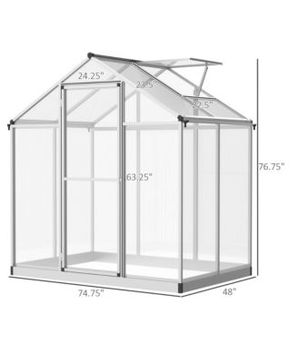 4' x 6' Portable Outdoor Walk-In Garden house w/ Roof Vent