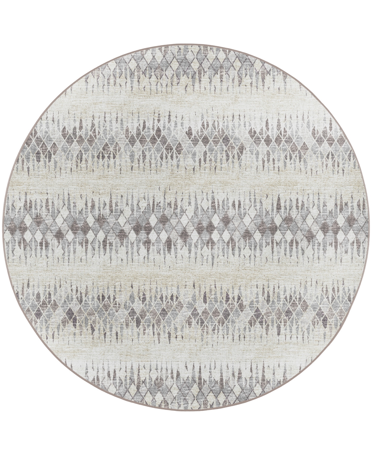 D Style Briggs Brg-5 6' x 6' Round Area Rug - Ivory