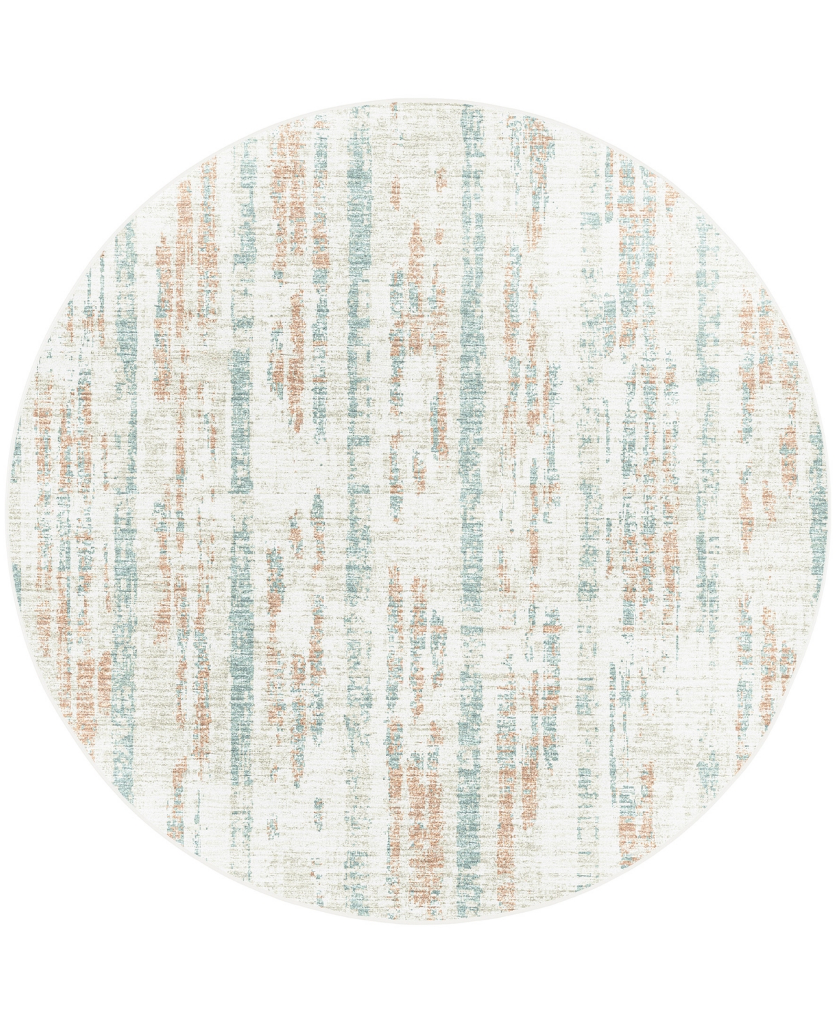 D Style Briggs Brg-6 8' x 8' Round Area Rug - Ivory