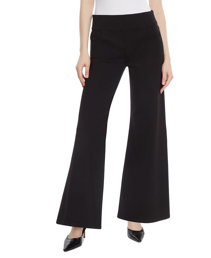 Gloria Vanderbilt Women's Pull-On Wide-Leg Ponte Pants - Macy's