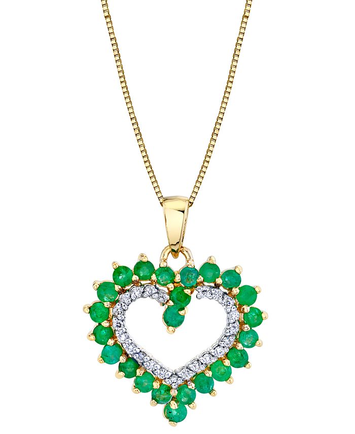 Macys emerald necklace on sale
