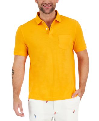 Men's Solid Jersey Polo with Pocket