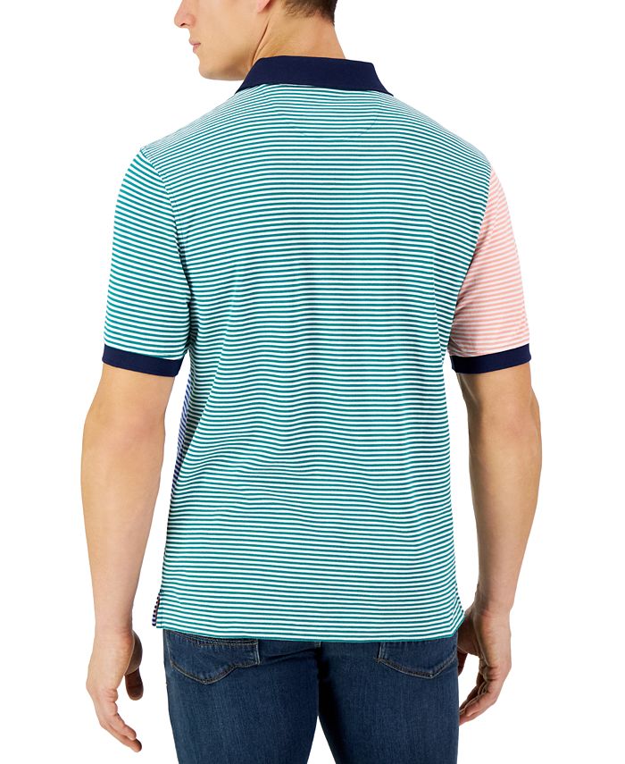 Club Room Men's Colorblocked Striped Polo, Created For Macy's - Macy's