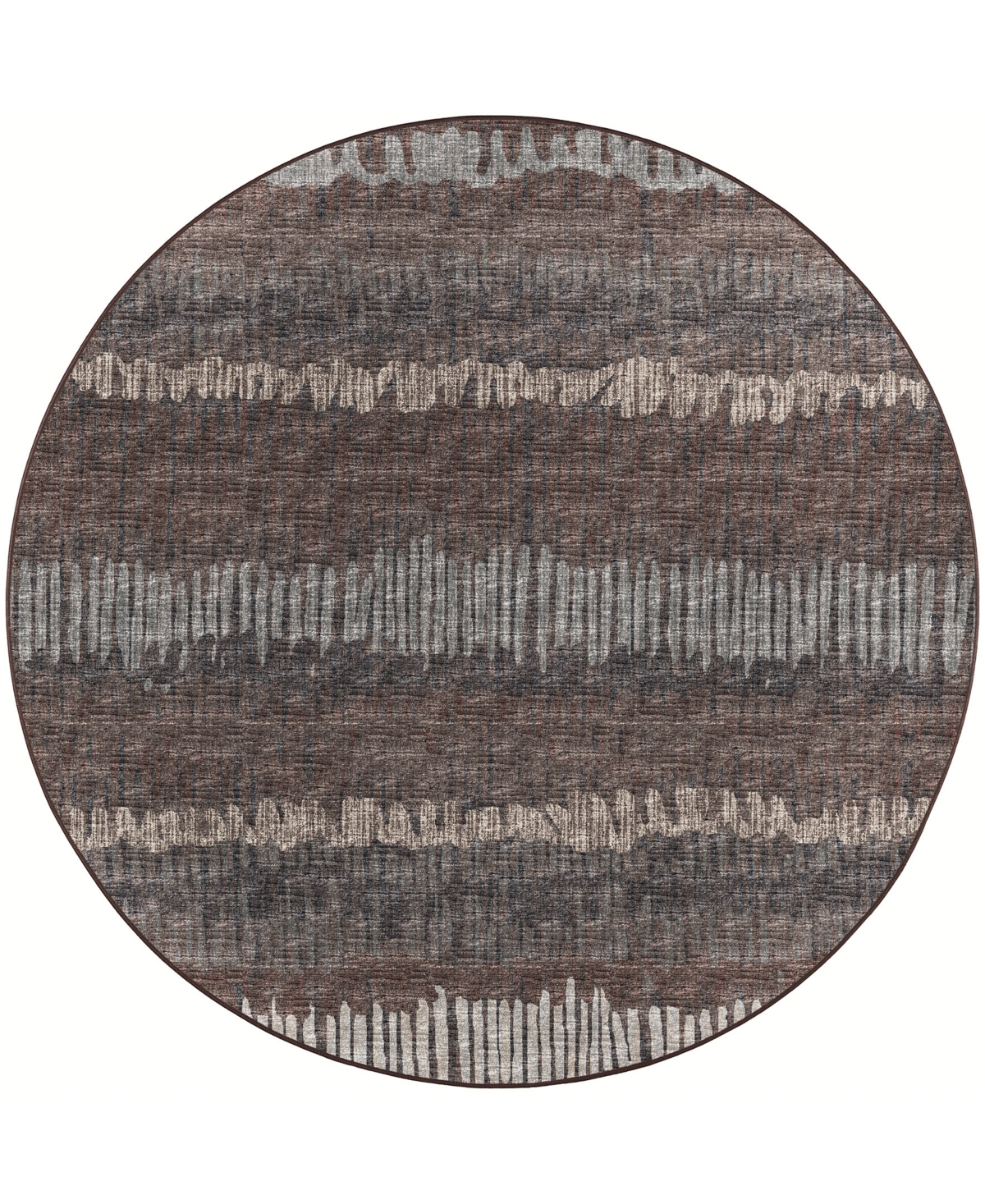 D Style Briggs Brg-4 6' x 6' Round Area Rug - Coffee