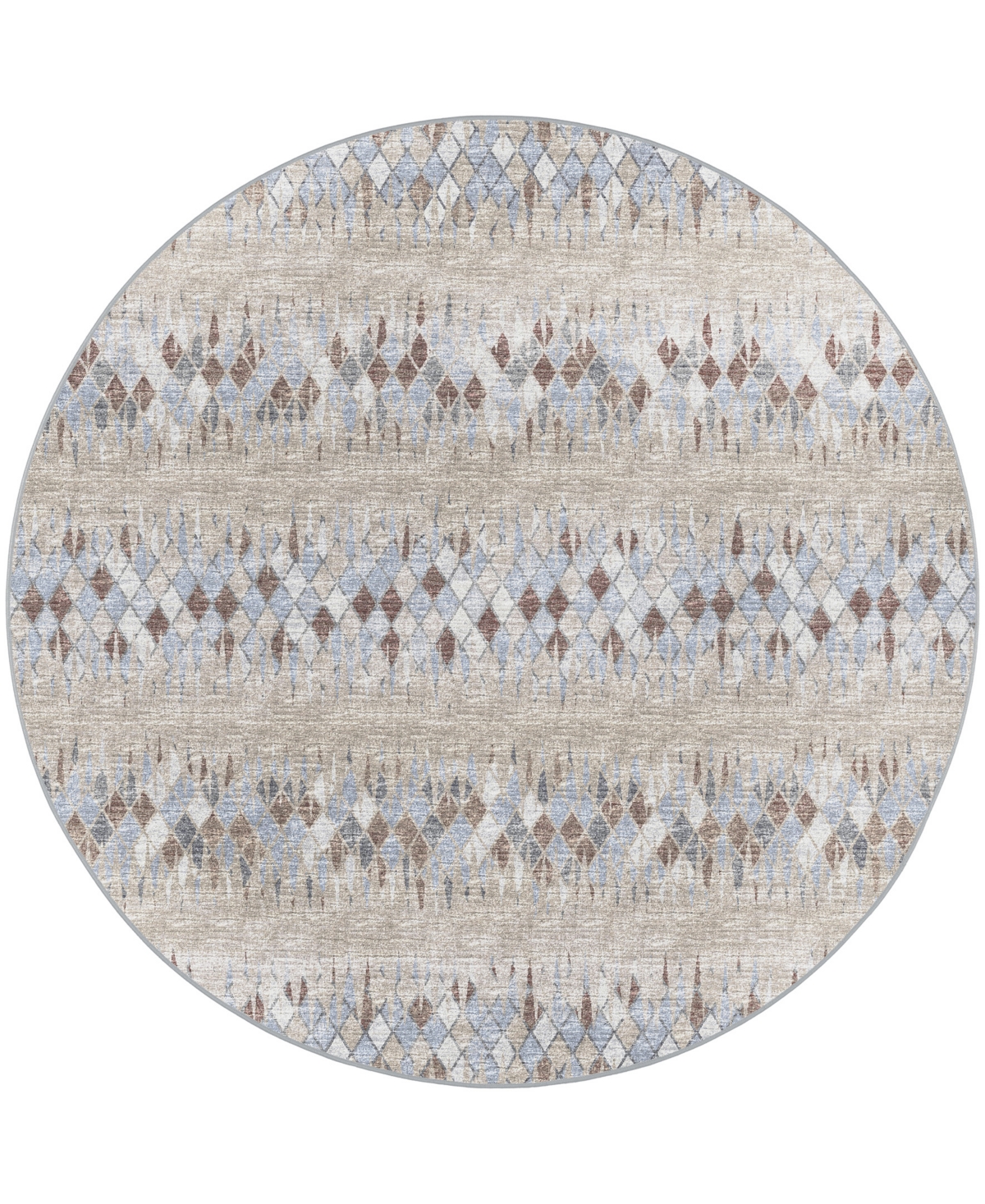 D Style Briggs Brg-5 6' x 6' Round Area Rug - Taupe