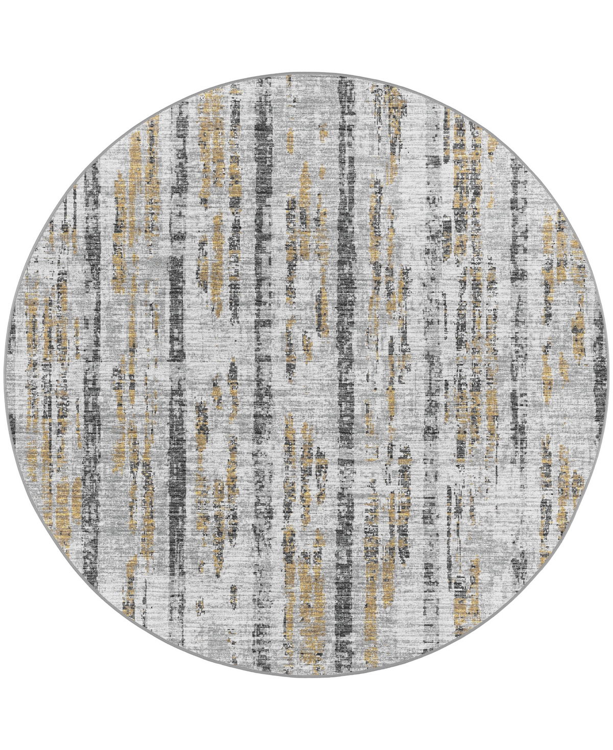 D Style Briggs Brg-6 8' x 8' Round Area Rug - Gray