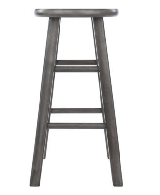 Ivy 24.2" Wood Square Leg Counter Stool