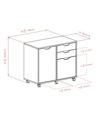 Halifax 26.3" Wood 2-Drawer Wide Filing Cabinet Storage Cabinet