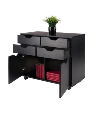 Halifax 26.3" Wood 2-Door 4-Drawer Wide Storage Cabinet