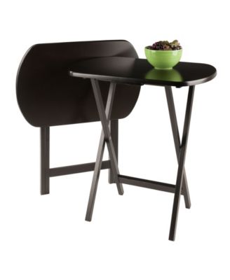 Cade 2-Piece Wood Oversize Snack Table Set