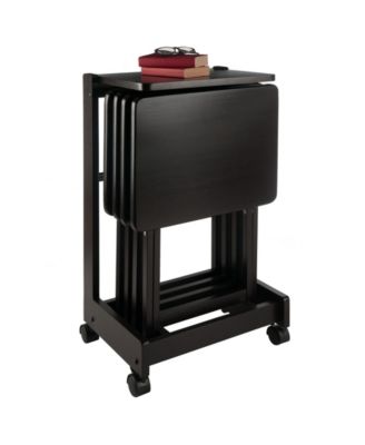 Brienda 5-Piece Wood Flip Top Snack Table Set