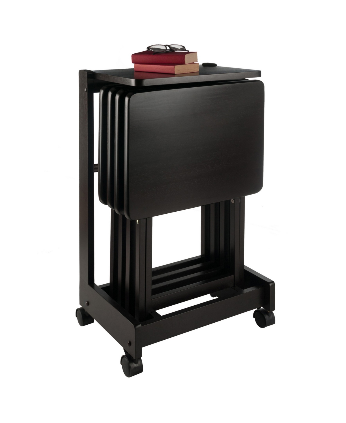 Winsome Brienda 5-Piece Wood Flip Top Snack Table Set