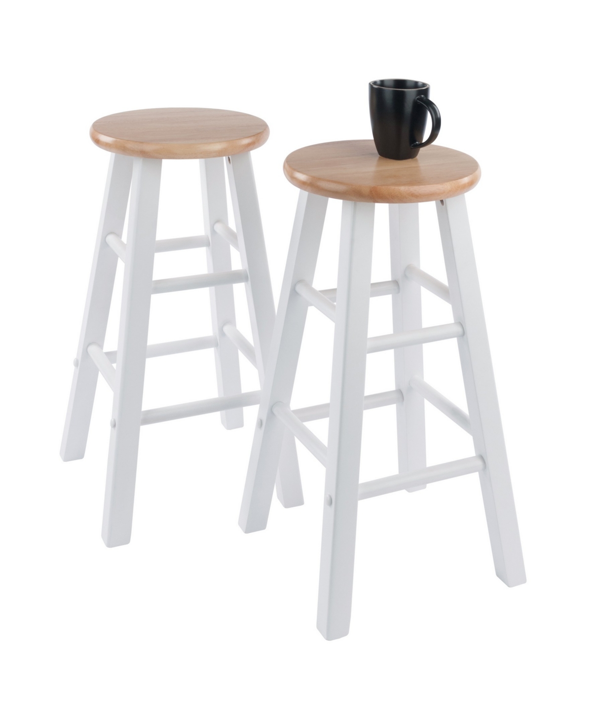 Winsome Element 2-piece Wood Counter Stool Set In Multi