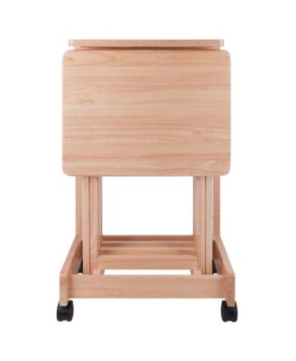 Brienda 5-Piece Wood Flip Top Snack Table Set