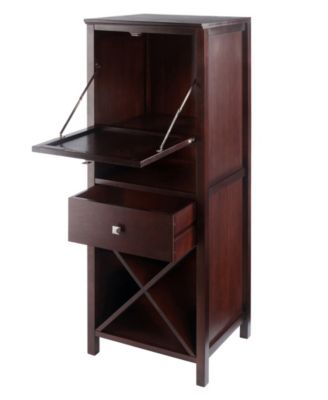 Brooke Jelly 47.44" Wood 4-Section Wine Storage Cupboard