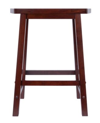 Katashi 23.78" Wood Fan Shape Counter Stool