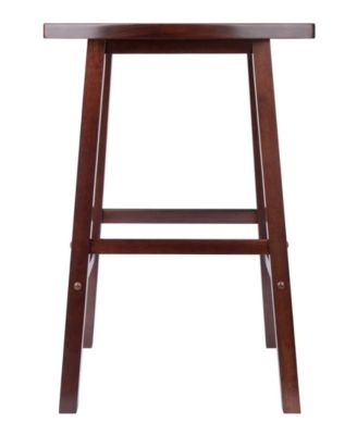 Katashi 28.62" Wood Fan Shape Bar Stool