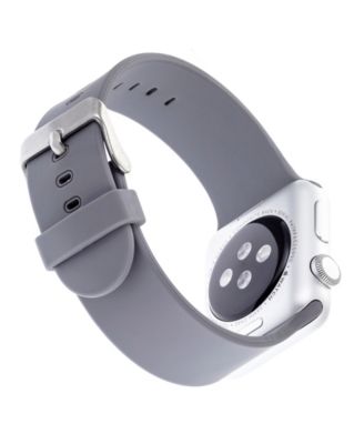 Gray Smooth Silicone Band designed for Apple Watch&reg; 42mm (Series 10) & 38/40/41mm