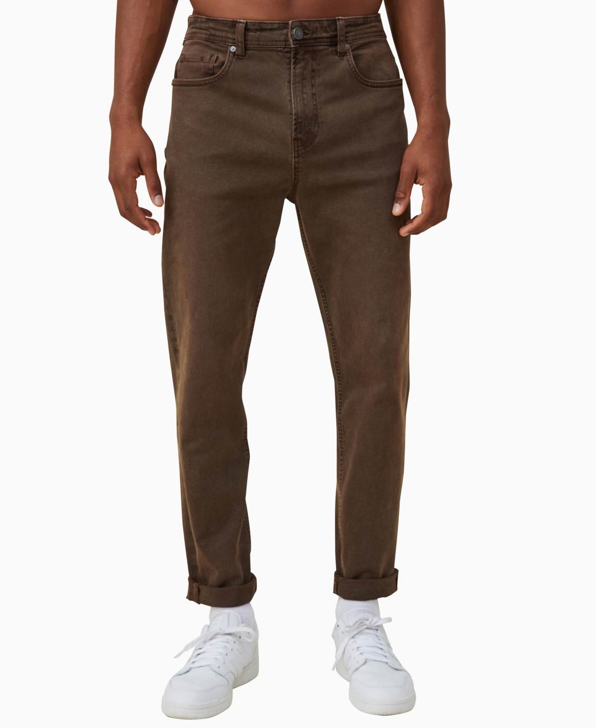Cotton On Men's Relaxed Tapered Jeans In Chocolate Addict