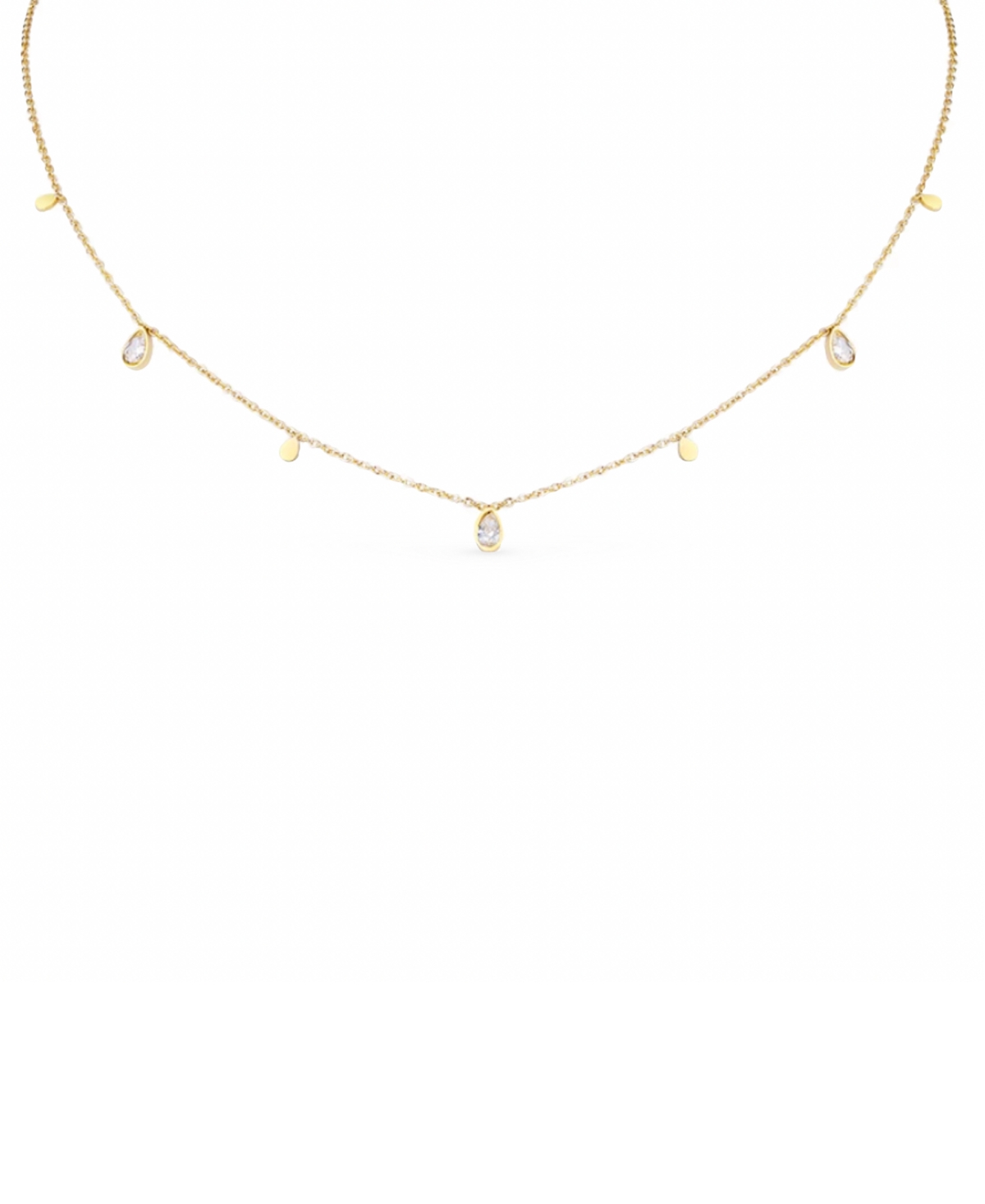 Ben Oni Melanie Pear Charm Necklace In Gold