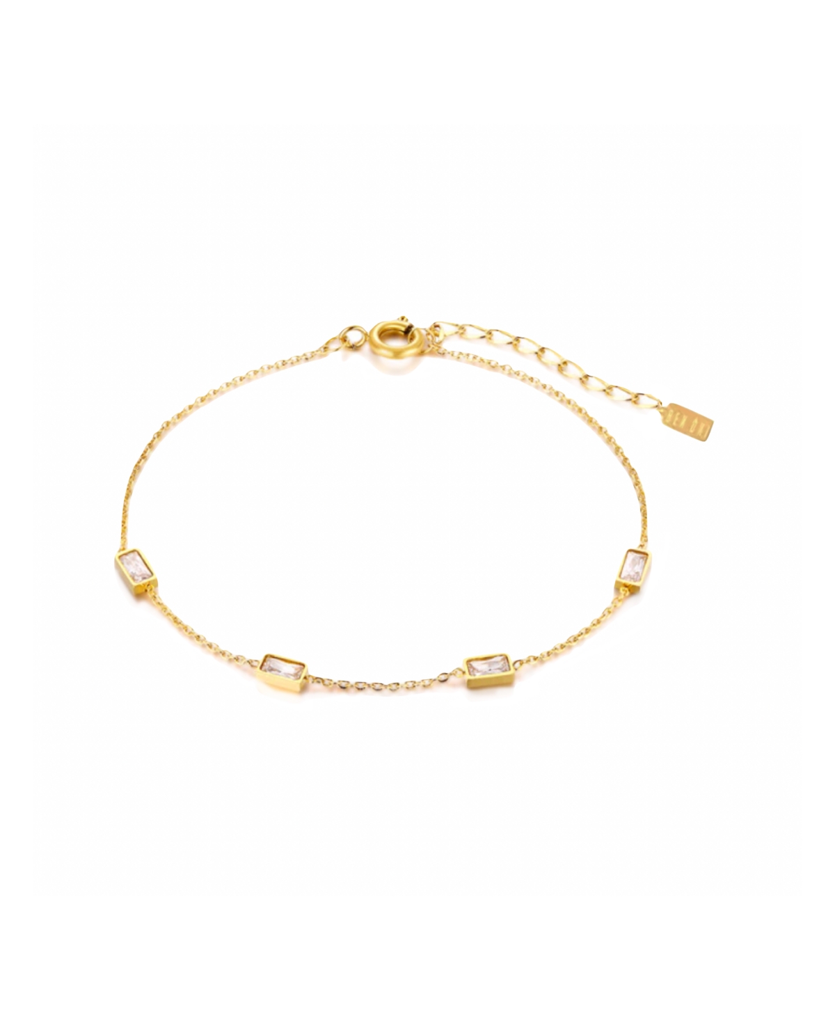 Ben Oni Melanie Baguette Charm Bracelet In Gold