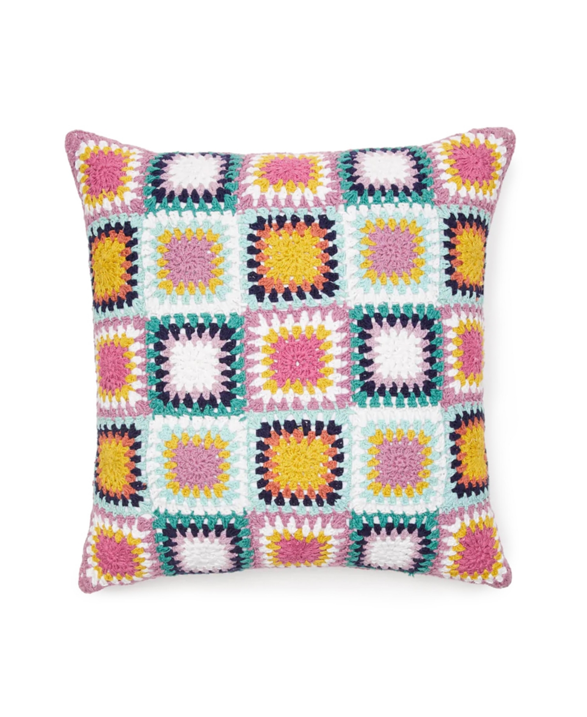 Dormify June Crochet Square Pillow, 20" X 20", Ultra-cute Styles To Personalize Your Room In June Turquoise