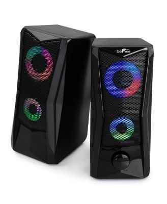 Computer Gaming Speakers with Color LED RGB Lights