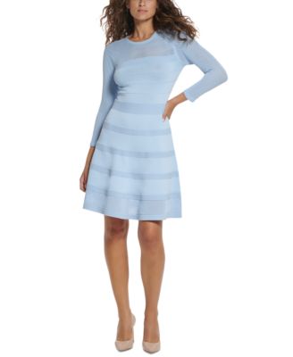 Vince Camuto Women's Pointelle-Trimmed Knit Dress - Macy's