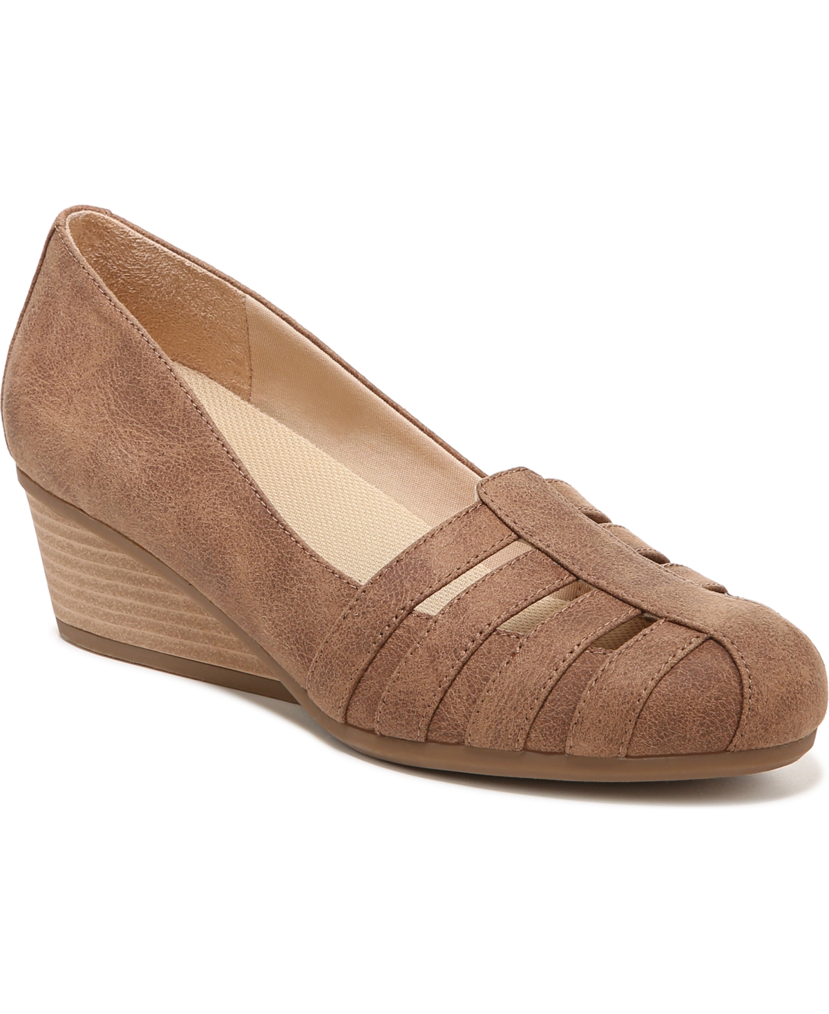 Dr. Scholl's Women's Be Free Wedge Pumps In Sand Fabric