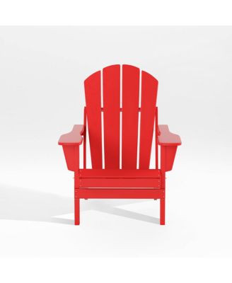All-Weather Contoured Outdoor Poly Folding Adirondack Chair