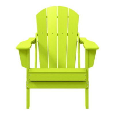 All-Weather Contoured Outdoor Poly Folding Adirondack Chair