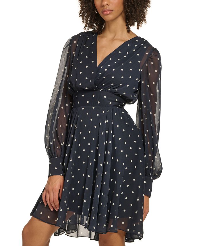 Tommy hilfiger women's coin toss chiffon long dress deals