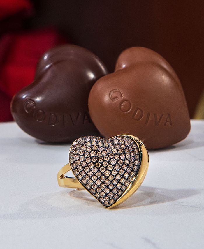Le Vian GODIVA x Le Vian® Chocolate Diamond Heart Ring (11/5 ct. t.w