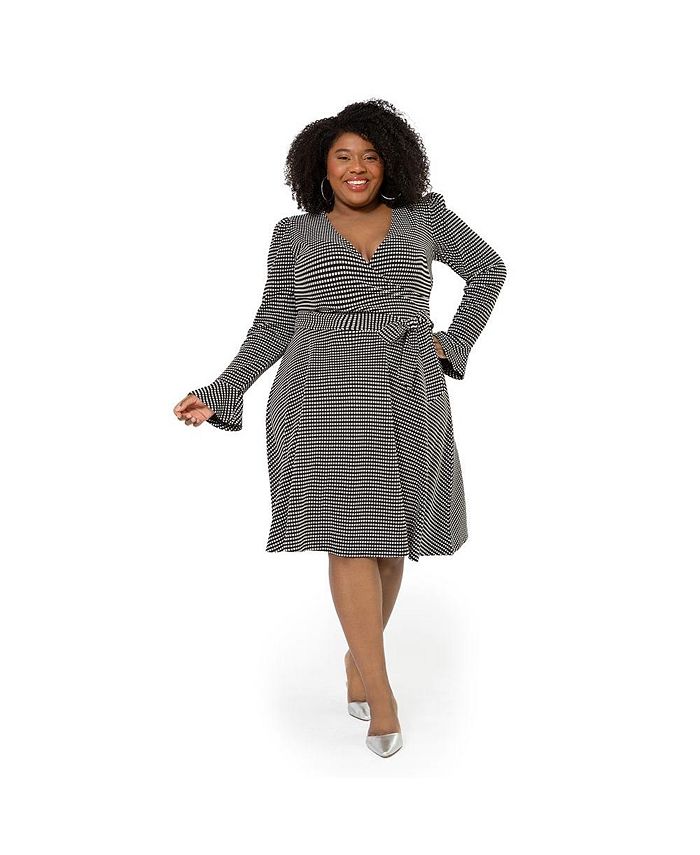 Leota Womens Plus Size, Rosalia Puff Sleeve Wrap Dress (Curve) Macy's