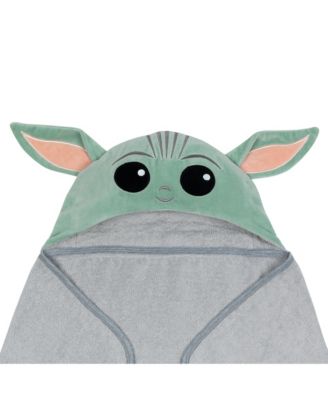 Baby Boys Star Wars The Child/Baby Yoda/Grogu Gray Hooded Bath Towel