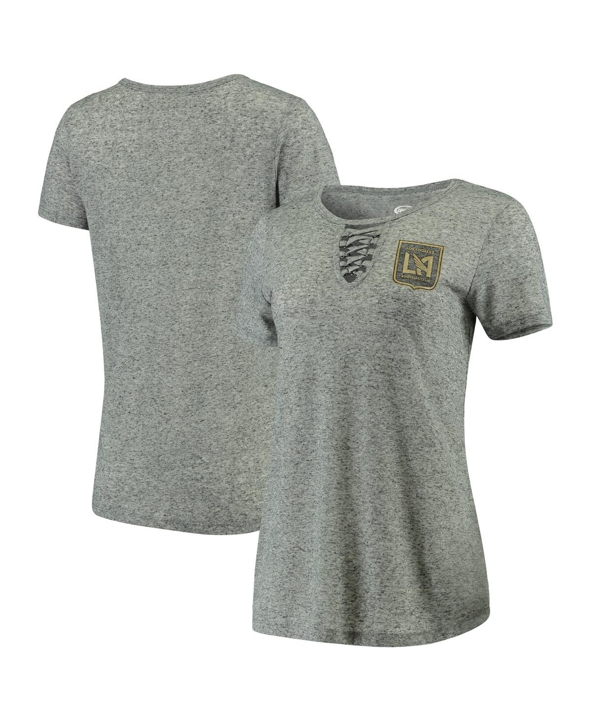 Women's Concepts Sport Gray Lafc Podium Lace Up T-shirt - Gray
