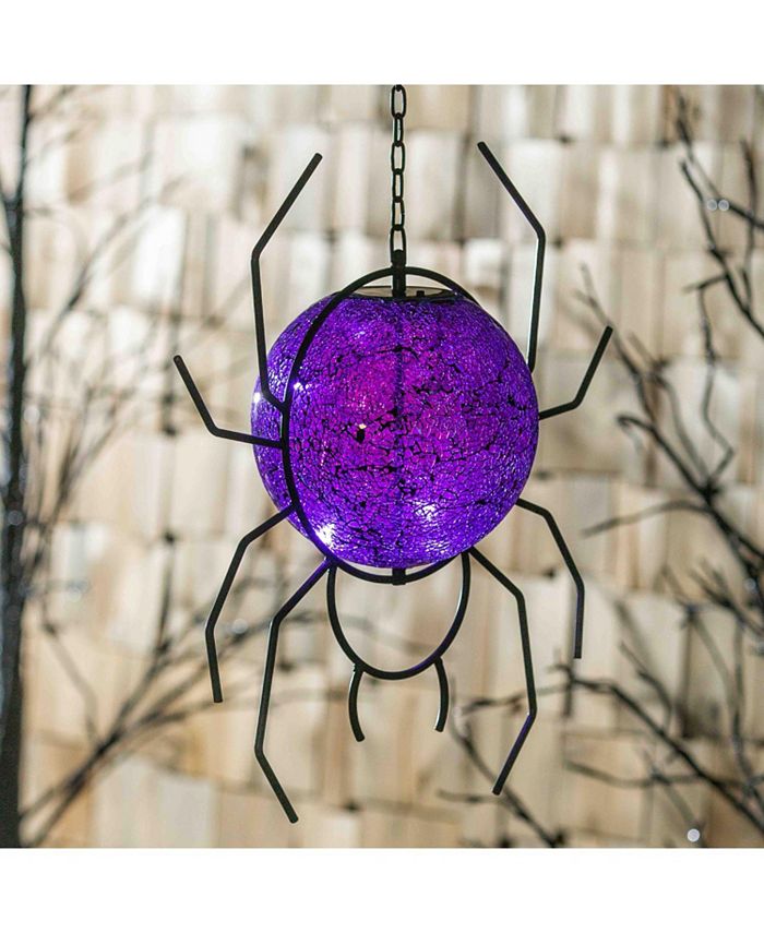 Evergreen 8" Solar Hanging Mosaic Gazing Ball, Purple Spider Macy's