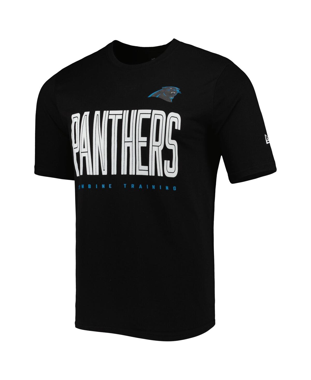 NEW ERA MEN'S NEW ERA BLACK CAROLINA PANTHERS COMBINE AUTHENTIC TRAINING HUDDLE UP T-SHIRT 