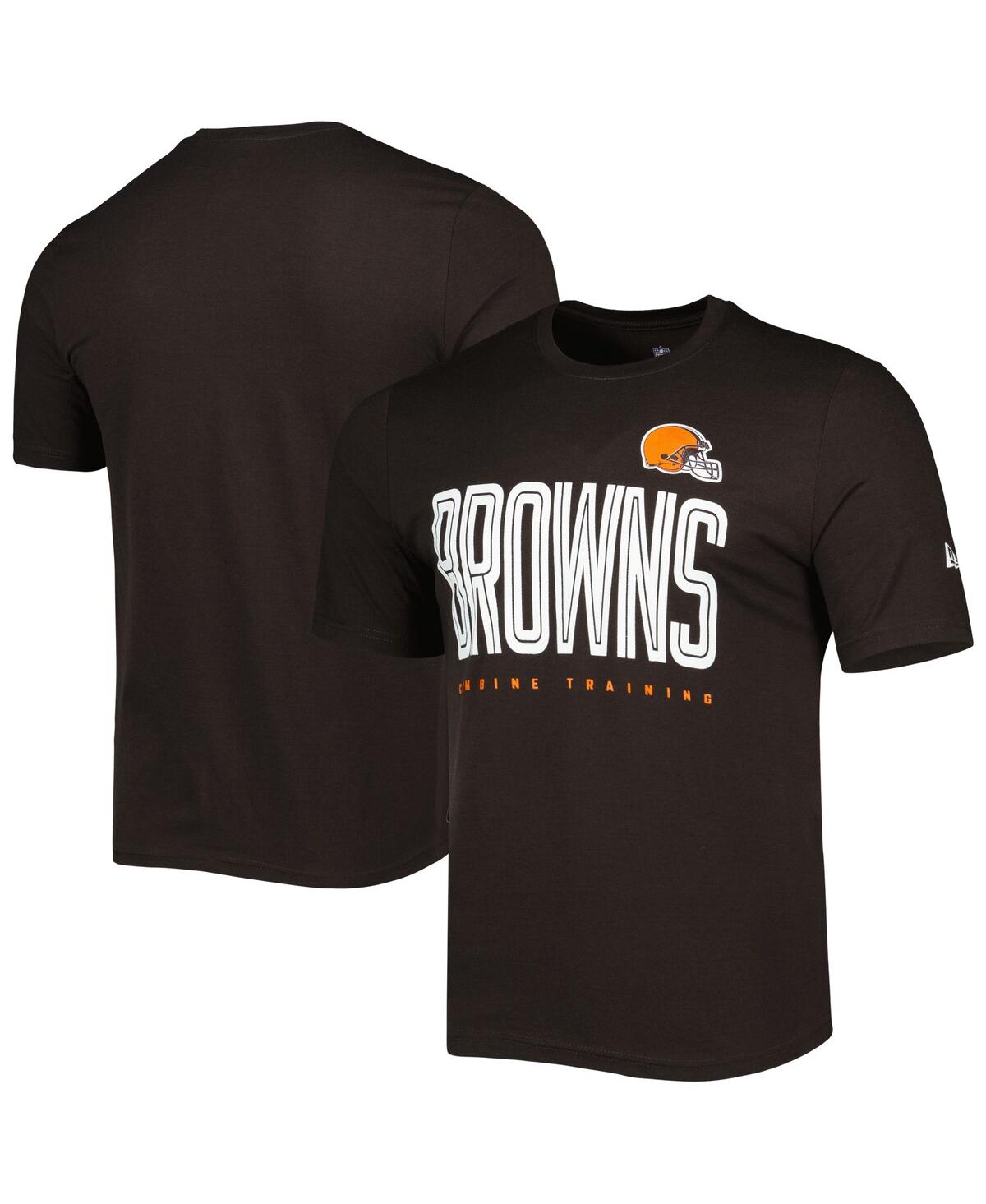 Shop New Era Men's  Brown Cleveland Browns Combine Authentic Training Huddle Up T-shirt