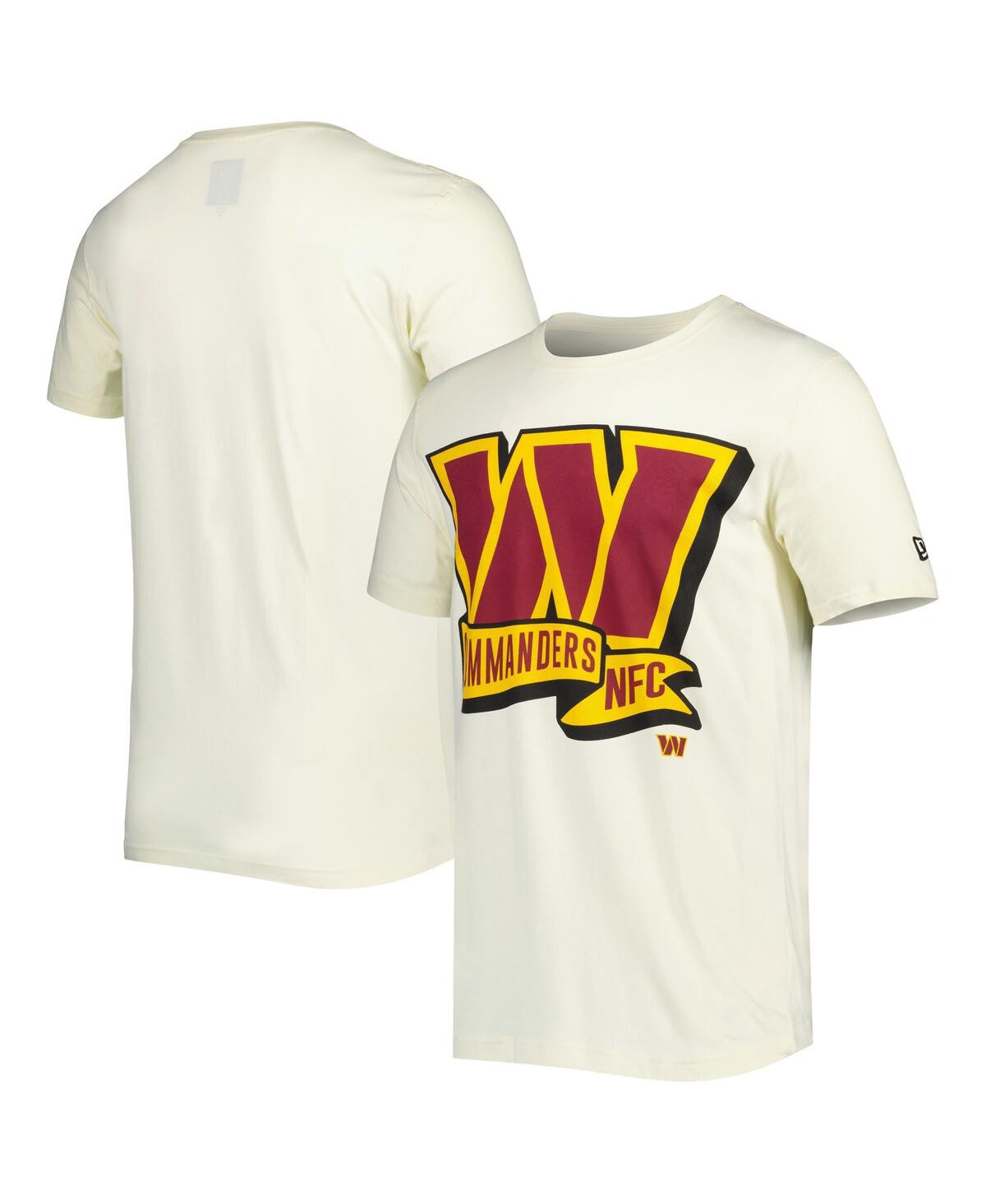 New Era Men's  Cream Washington Commanders Sideline Chrome T-shirt