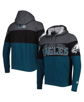 Philadelphia Eagles Starter Extreme Pullover Hoodie - Heather  Charcoal/Midnight Green