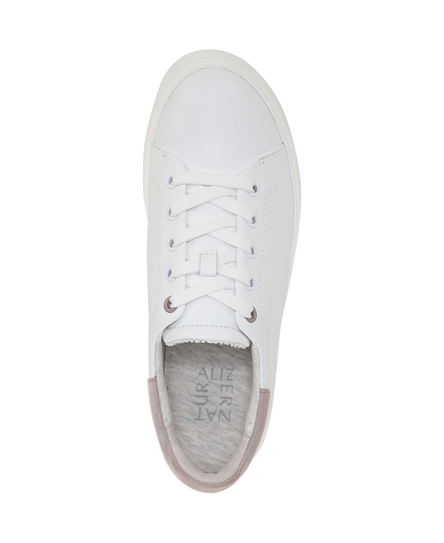 Женские кроссовки Naturalizer Morrison 2.0 Lace Up Leather, цвет: Белый / Серый кожаный — фото 4