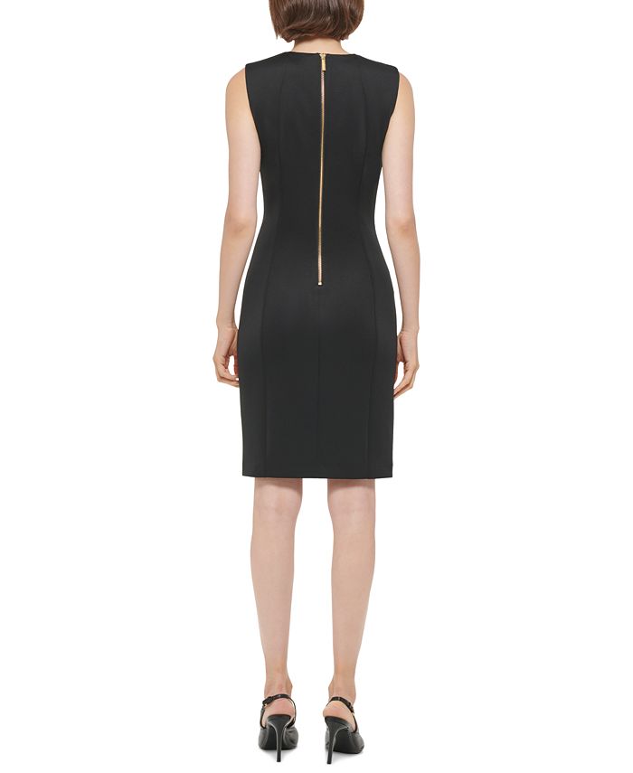 Calvin Klein Women's Scuba Crepe Sleeveless Sheath Dress & Reviews ...