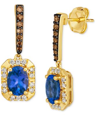 Le Vian - Blueberry Tanzanite (1-3/8 ct. t.w.) & Diamond (3/8 ct. t.w.) Drop Earrings in 14k Gold