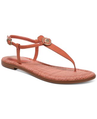 Sam Edelman Gigi Signet T-Strap Flat Sandals - Macy's