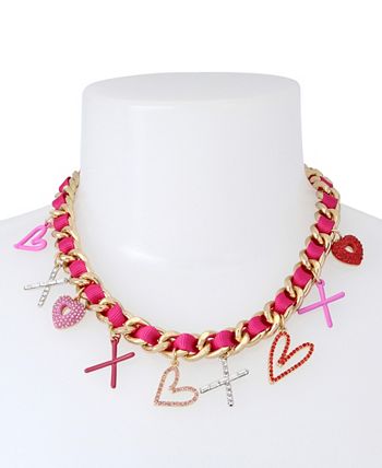 Betsey Johnson XOXO Charm Necklace & Reviews - Necklaces - Jewelry ...